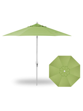 9' Auto Tilt Umbrella White / Kiwi